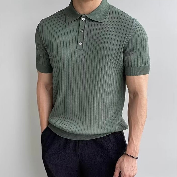 Visconti Knitted Polo Shirt - Black