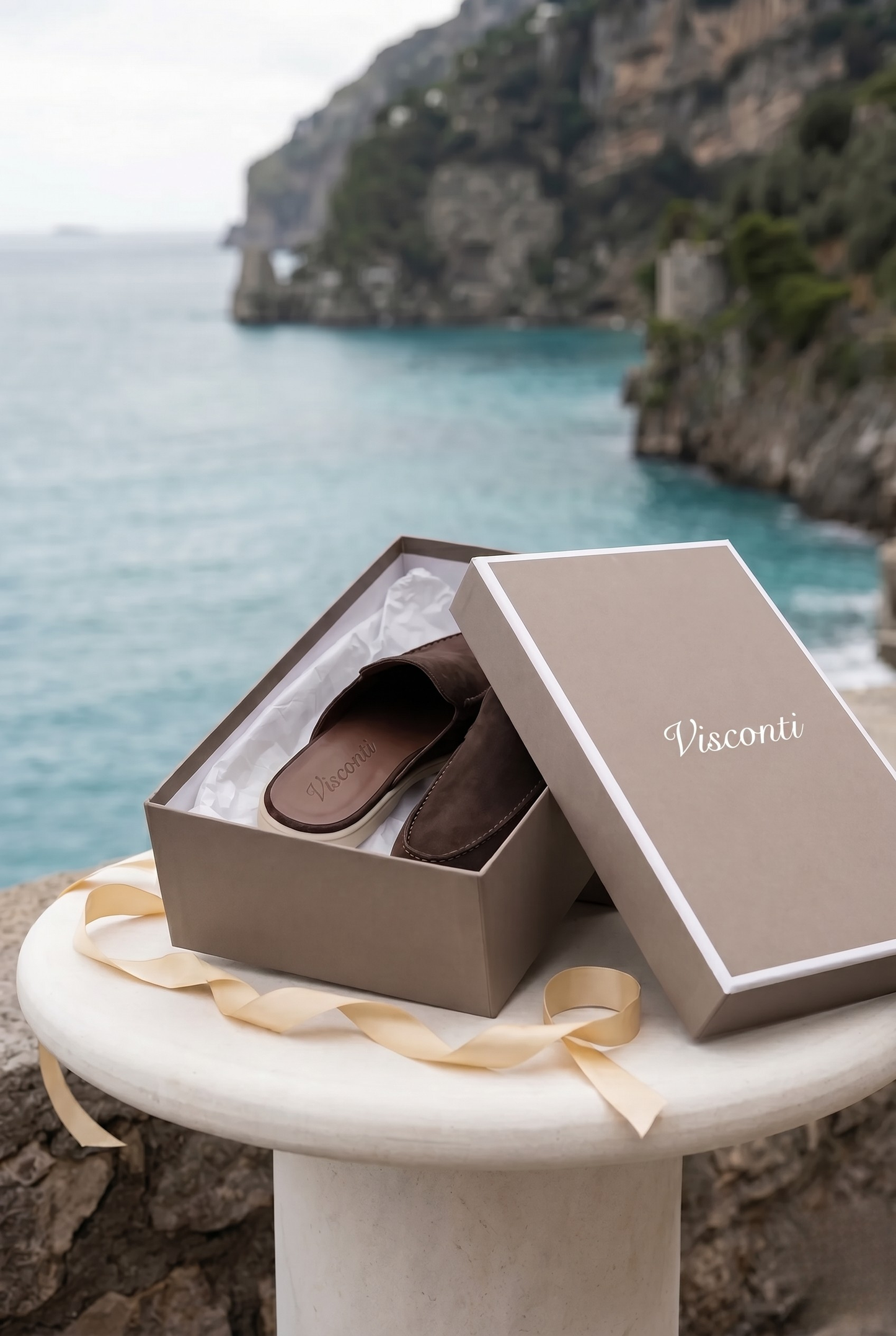 Visconti Yatch Mule - Pearl Grey