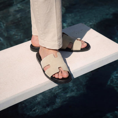Amalfi Slide Suede Cream