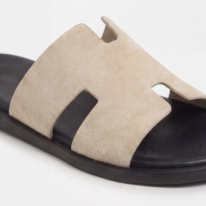 Amalfi Slide Suede Cream