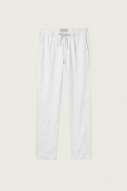 Visconti Linen Trousers - Dark Blue
