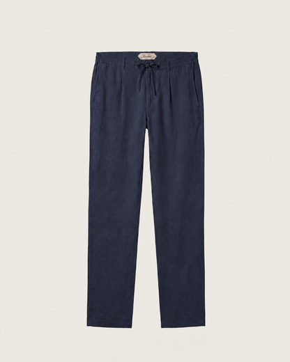 Visconti Linen Trousers - Black