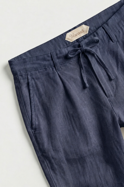 Visconti Linen Trousers - Green