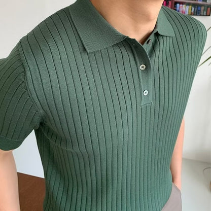 Visconti Knitted Polo Shirt - Green
