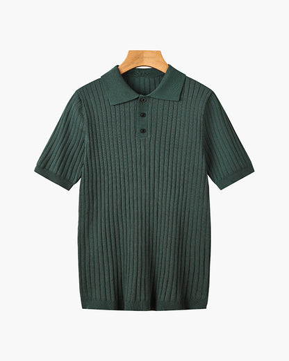 Visconti Knitted Polo Shirt - Green
