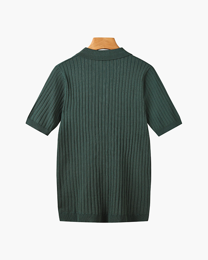 Visconti Knitted Polo Shirt - Black