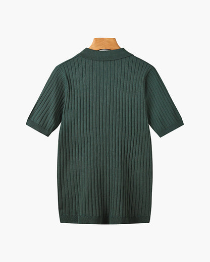 Visconti Knitted Polo Shirt - Green