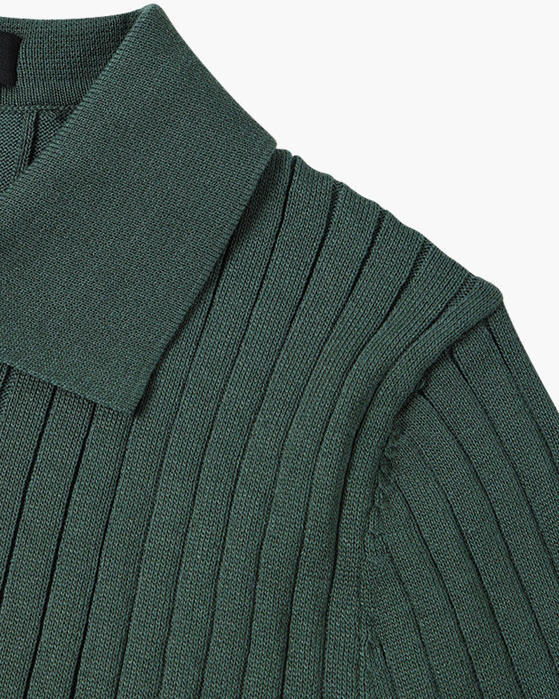 Visconti Knitted Polo Shirt - Brown