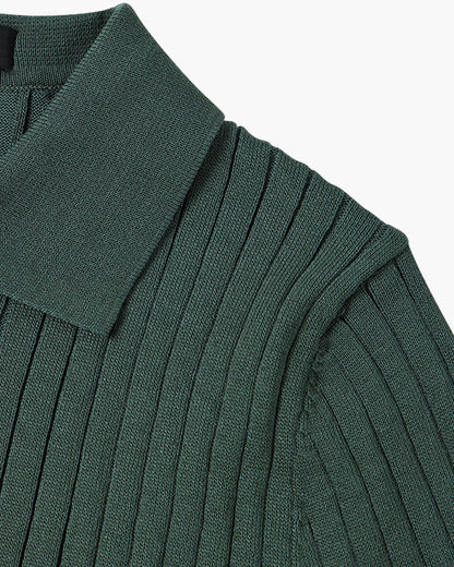 Visconti Knitted Polo Shirt - Brown