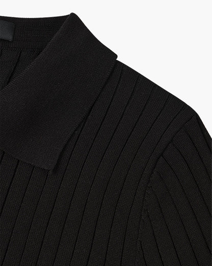 Visconti Knitted Polo Shirt - Brown