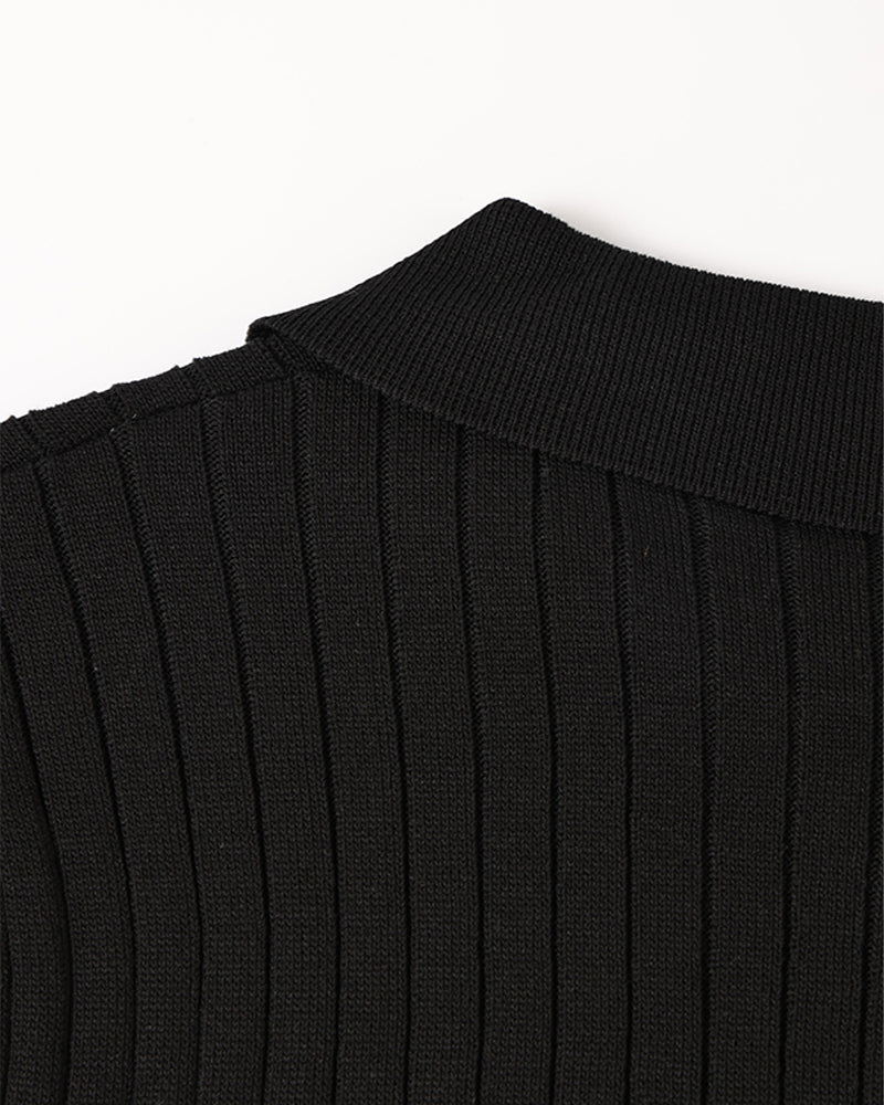 Visconti Knitted Polo Shirt - Brown