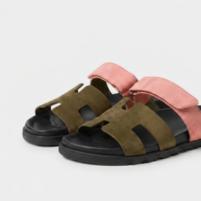 Cannes - Suede Olive Coral