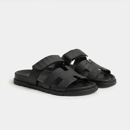 Cannes Slide Women Black Textured