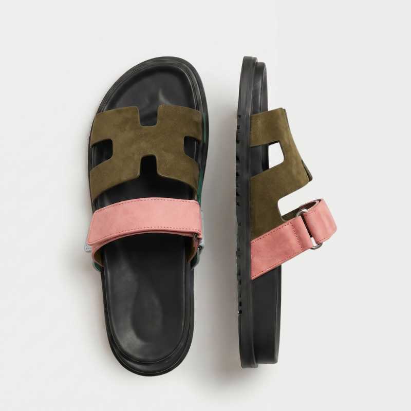 Cannes - Suede Olive Coral