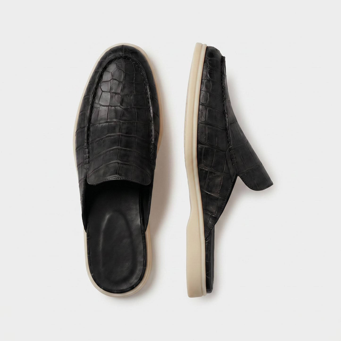 Visconti Croco Mule Black