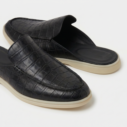 Visconti Croco Mule Black