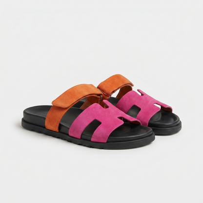 Cannes Suede Slide Women Pink Orange