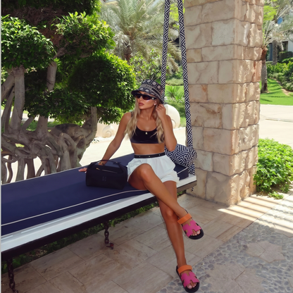Cannes Suede Slide Women Pink Orange