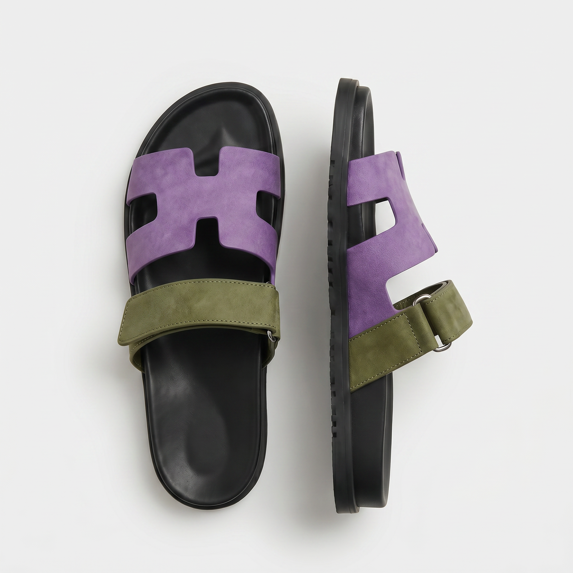 Cannes - Suede Olive Lilac