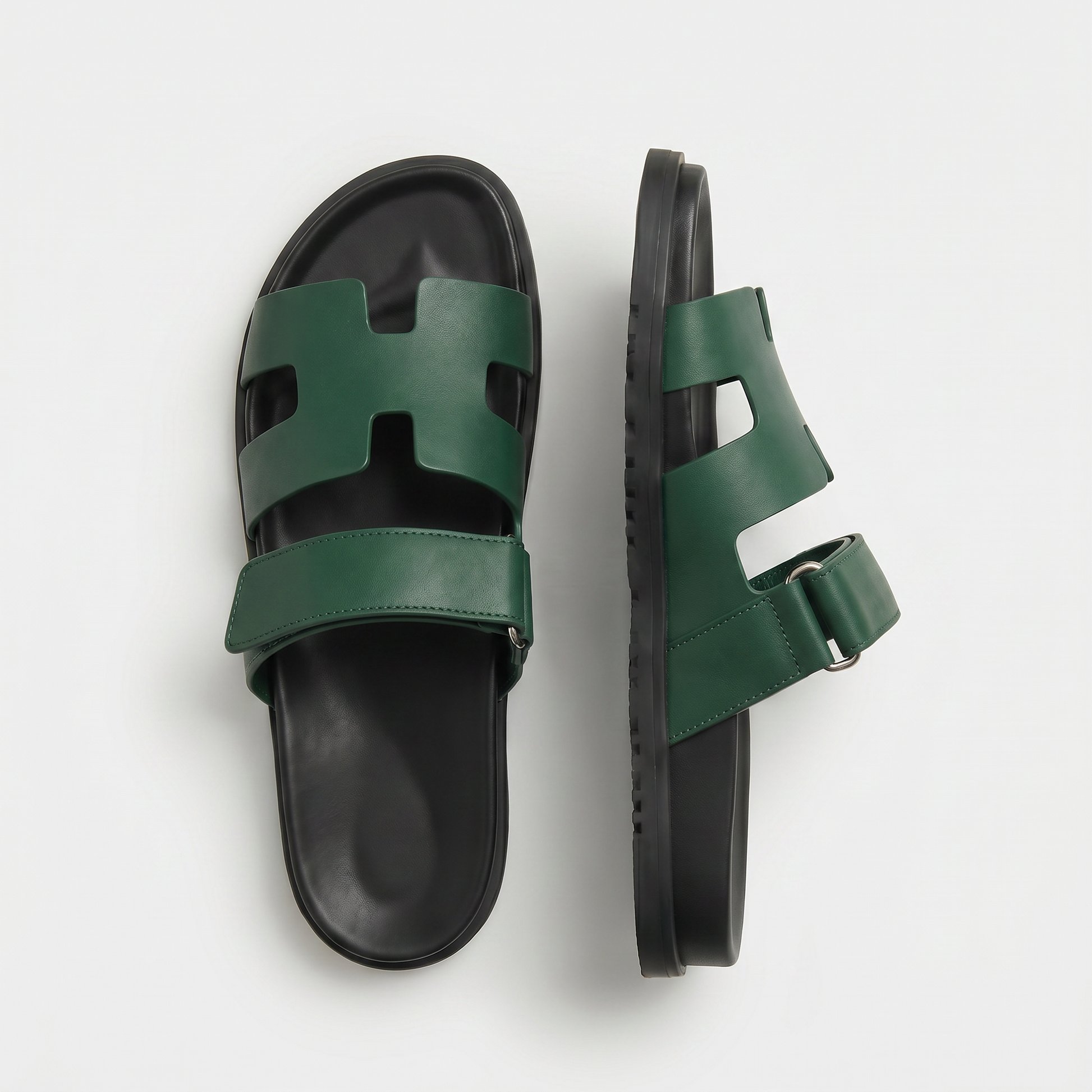 Cannes - Leather Forest Green