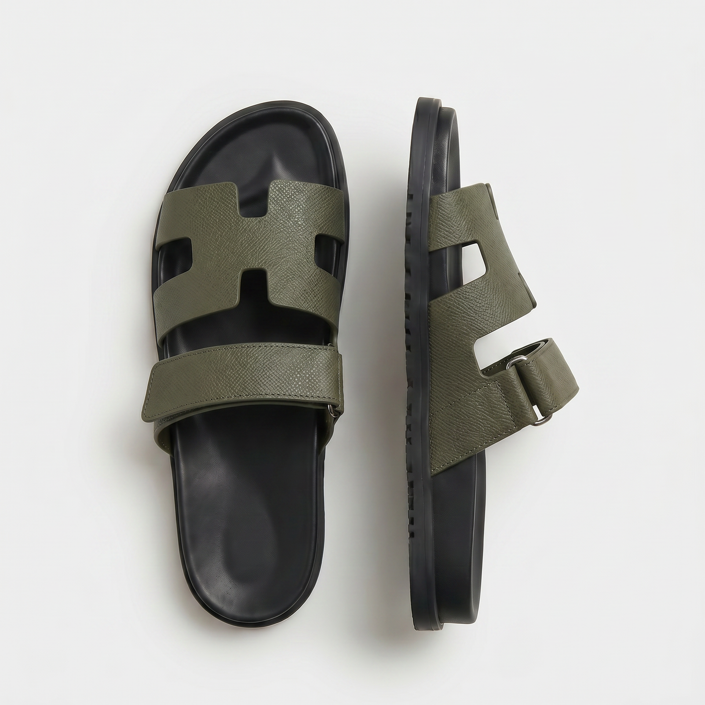 Cannes - Textured Olive Green
