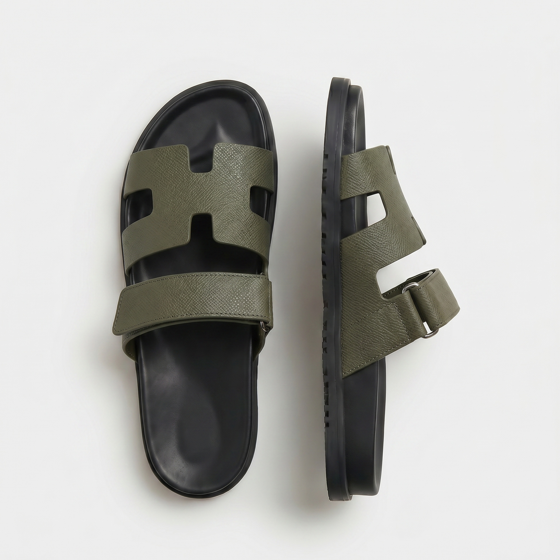 Cannes - Textured Olive Green